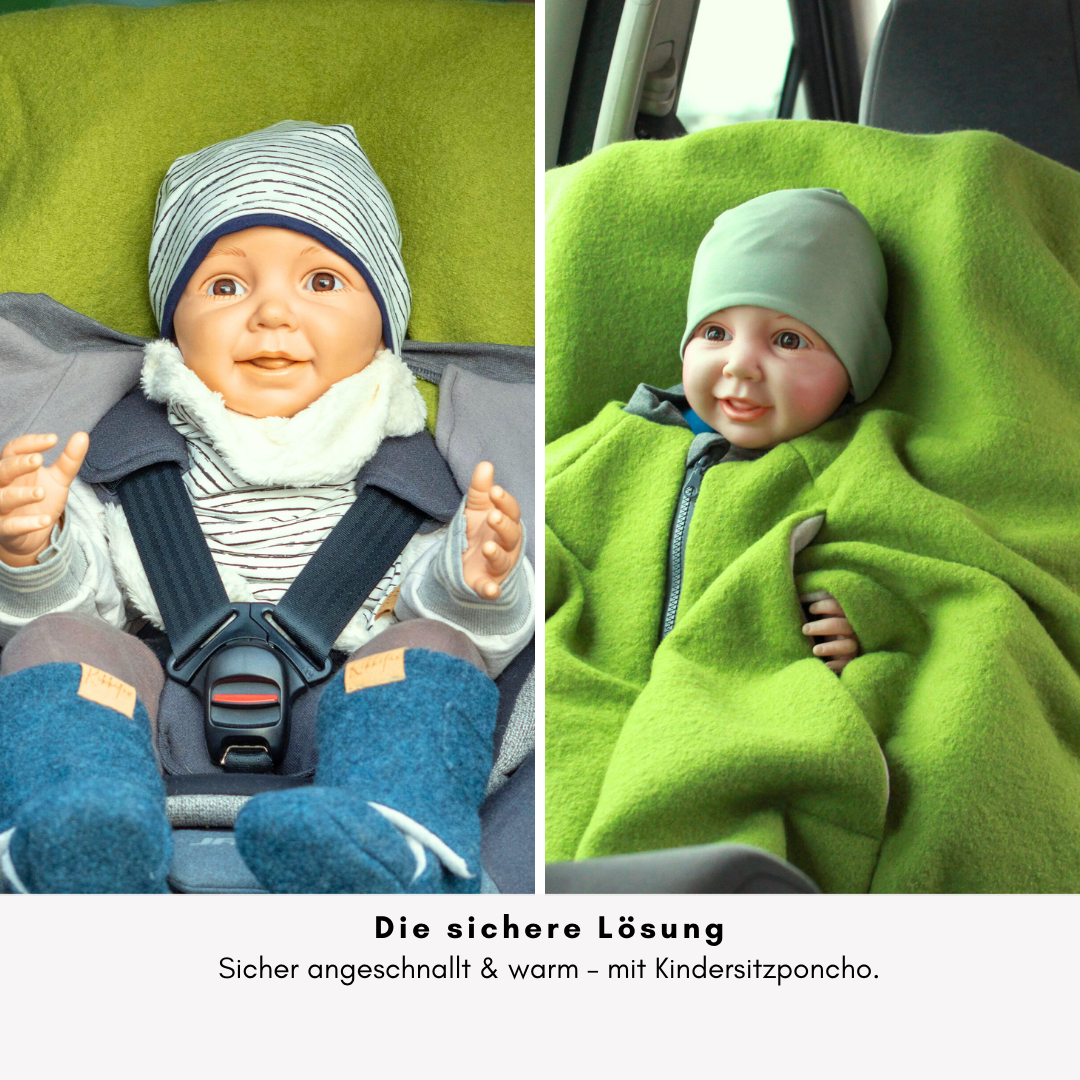 Kindersitzponcho Wollwalk "Pure Apple"