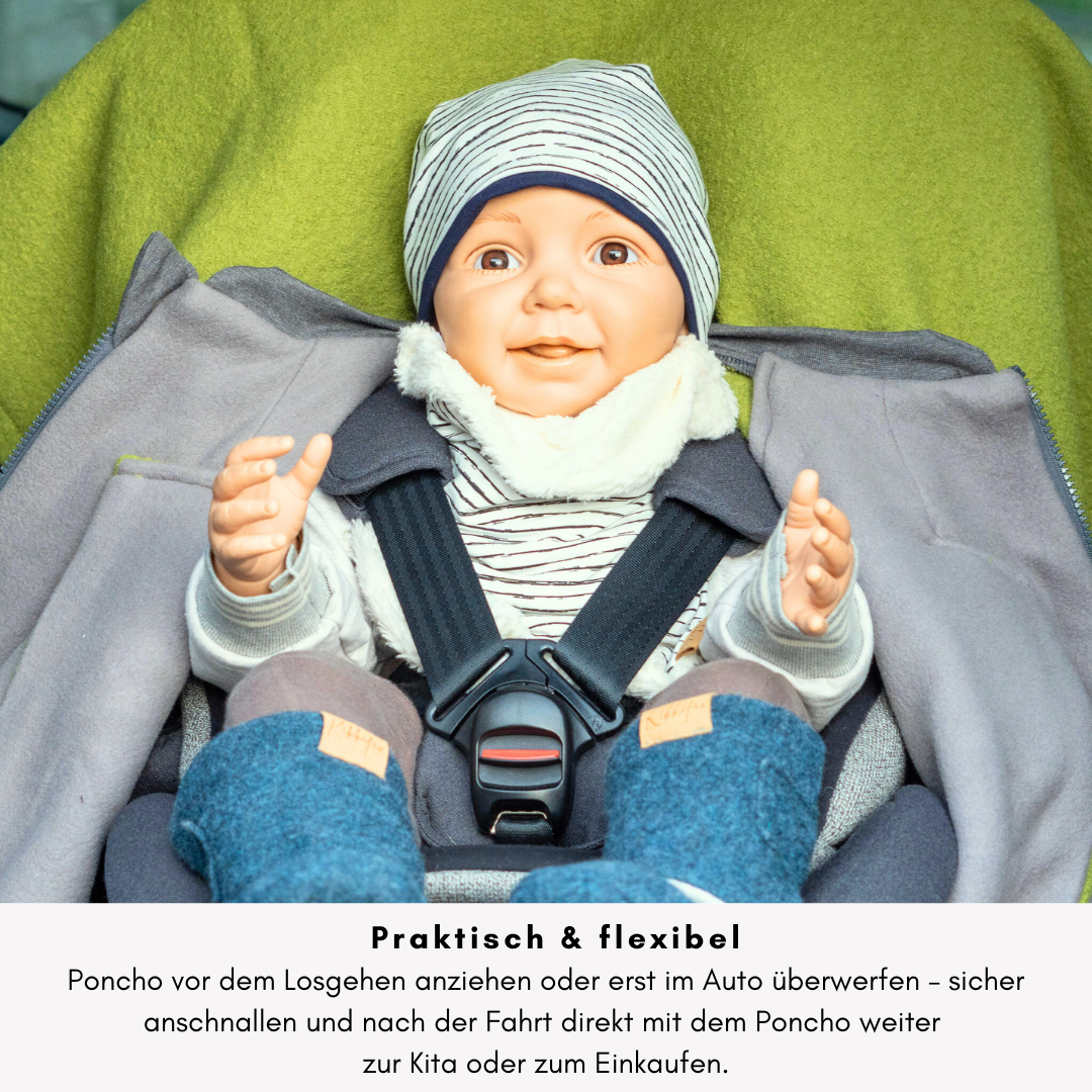 Kindersitzponcho Wollwalk "Pure Apple"