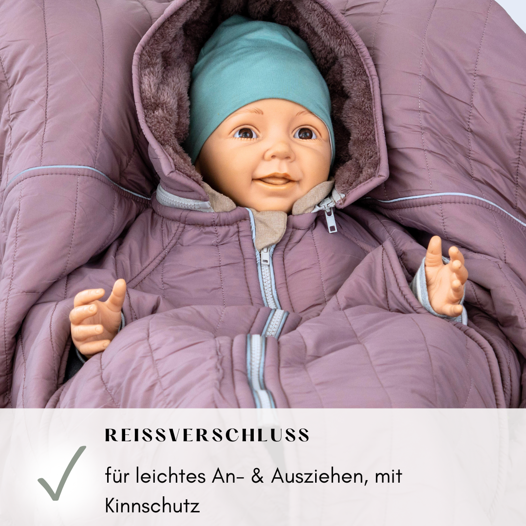 XL Kindersitzponcho Stepp Mauve