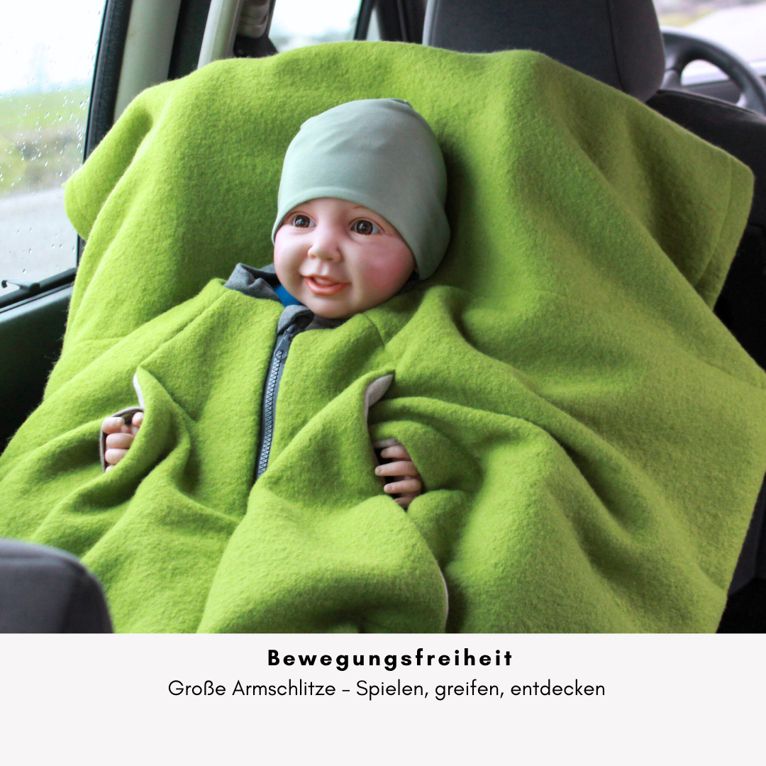 Kindersitzponcho Wollwalk "Pure Apple"
