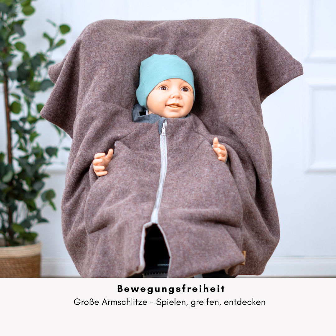 Kindersitzponcho Wollwalk "Pure Hazel"