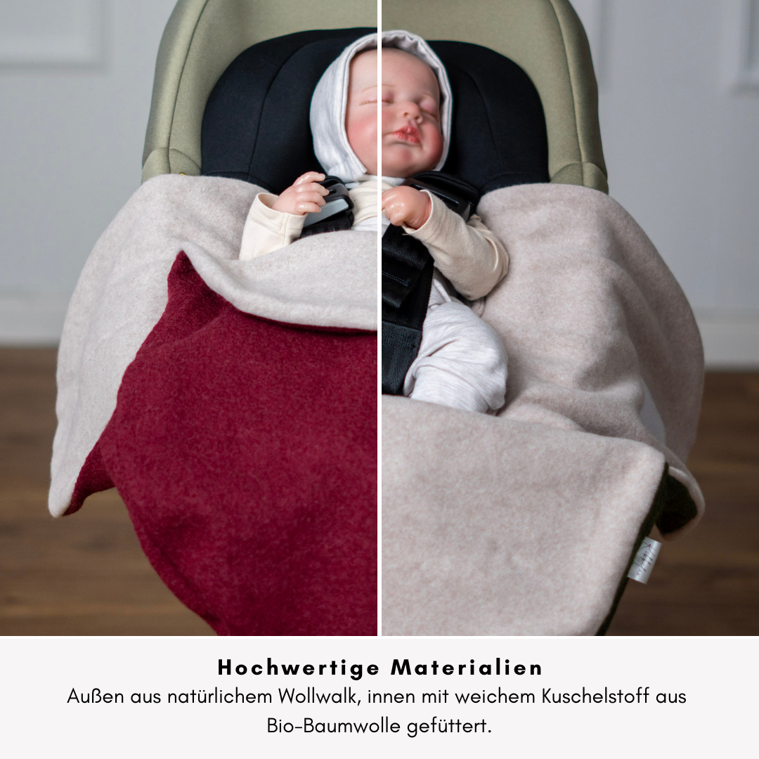 Einschlagdecke "Wollwalk brombeere"