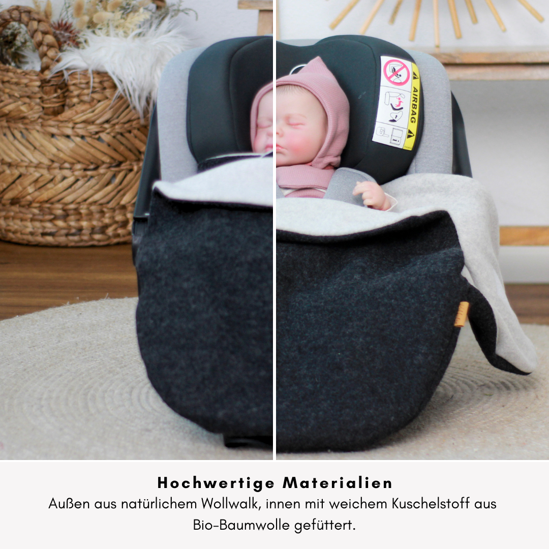 Einschlagdecke "Wollwalk anthrazit"
