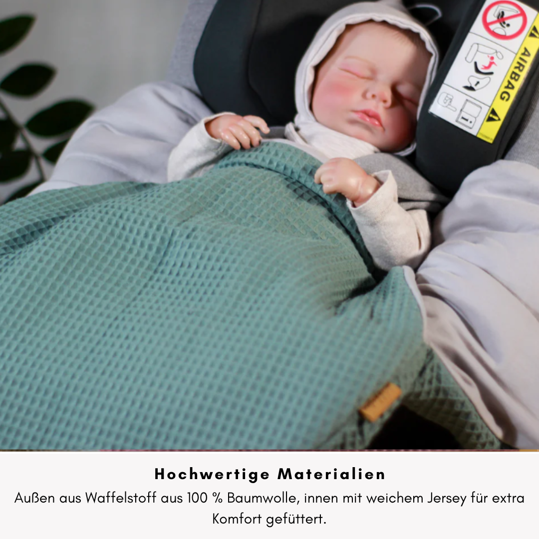Einschlagdecke aus Winter-Waffelstoff Mint