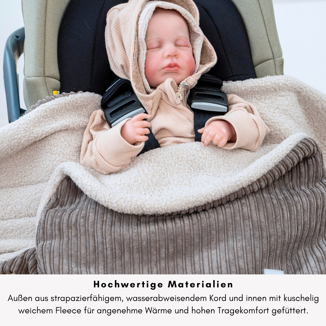Einschlagdecke aus Kord - Herbst & Winter