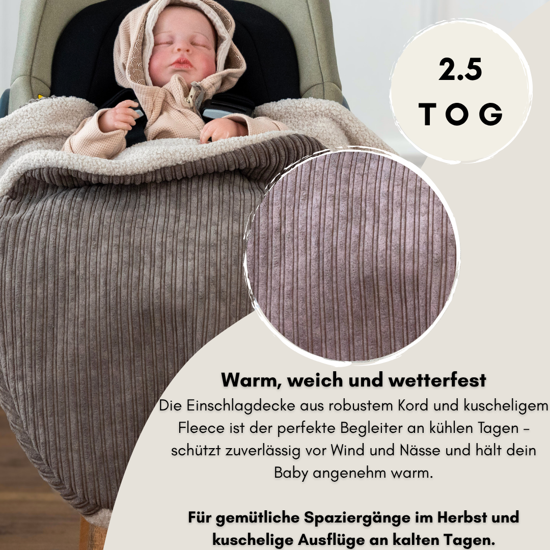 Einschlagdecke aus Kord - Herbst & Winter