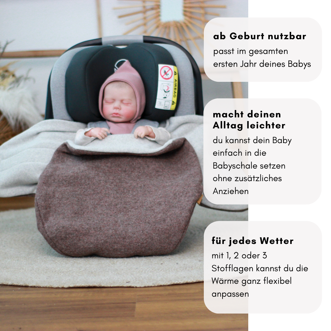 Einschlagdecke "Wollwalk Pure Hazel"