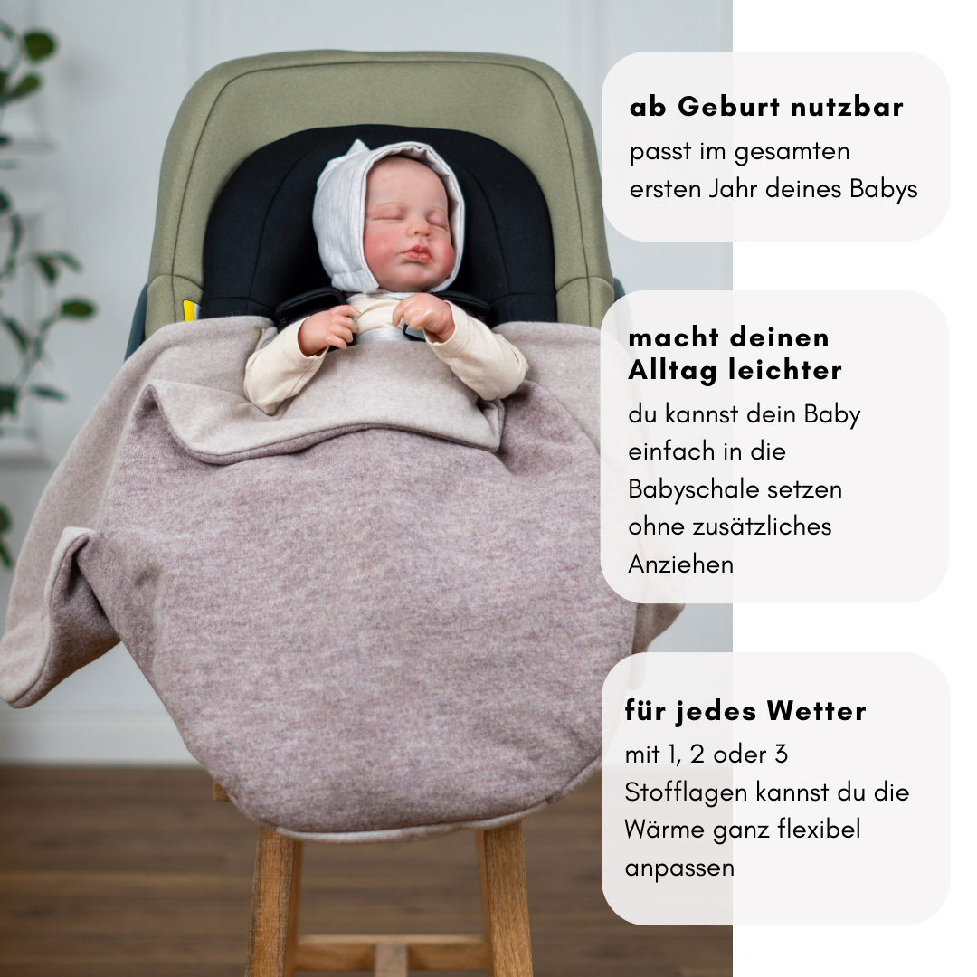 Einschlagdecke "Wollwalk cream"