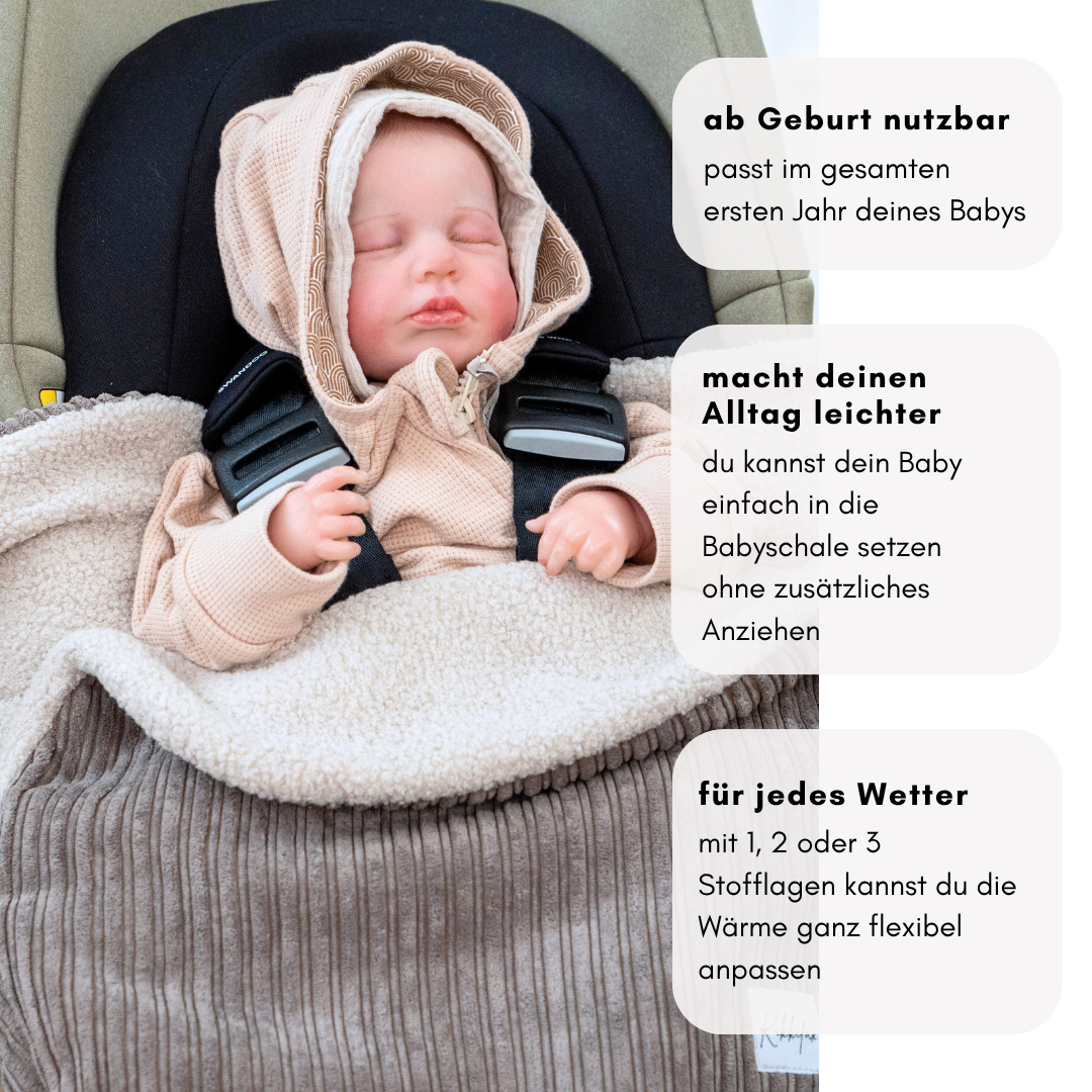 Einschlagdecke aus Kord - Herbst & Winter