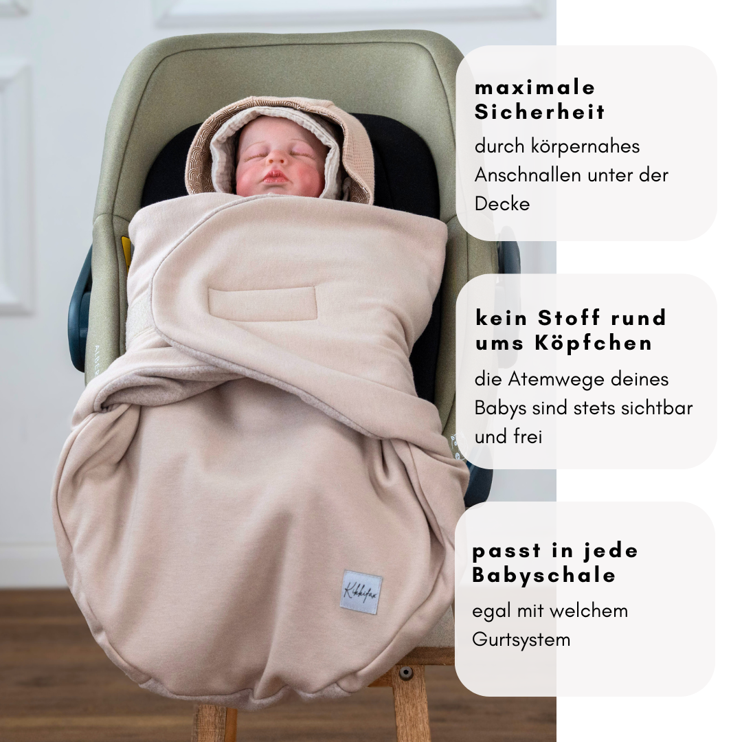 Einschlagdecke aus Baumwolle & Fleece -in fröhlichen Farben "Happy"