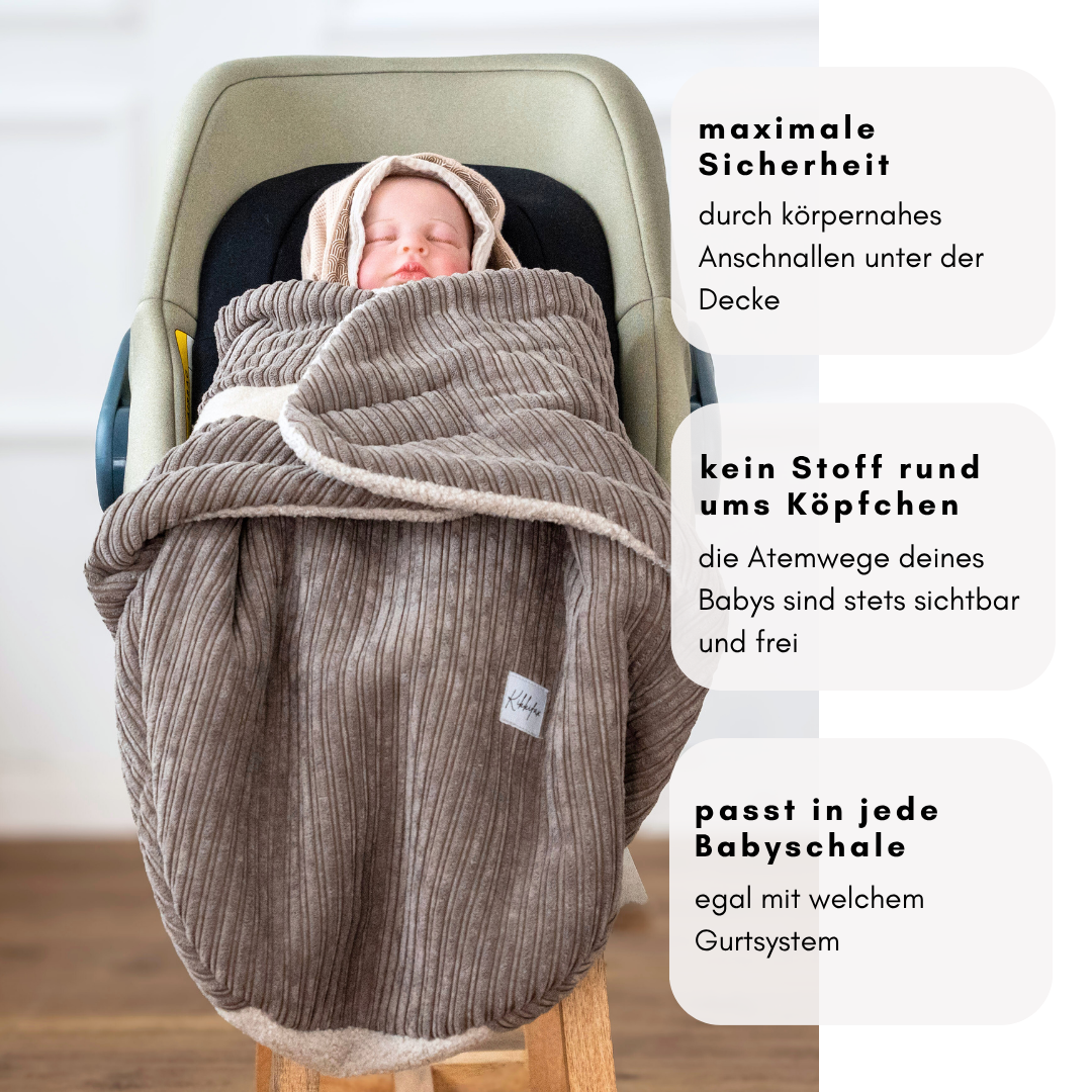 Einschlagdecke aus Kord - Herbst & Winter