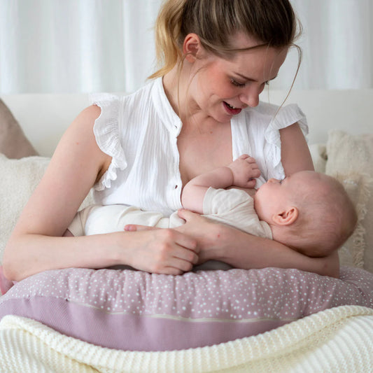 Stillkissen für Schwangerschaft & Stillzeit – ergonomische Unterstützung für Rücken & Nacken - rosa