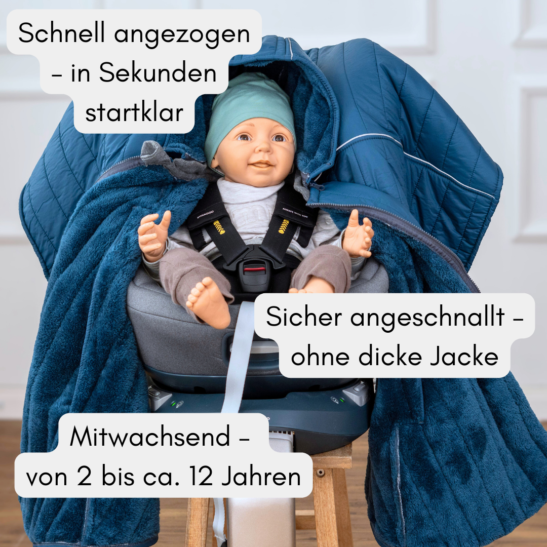 XL Kindersitzponcho Stepp Petrol