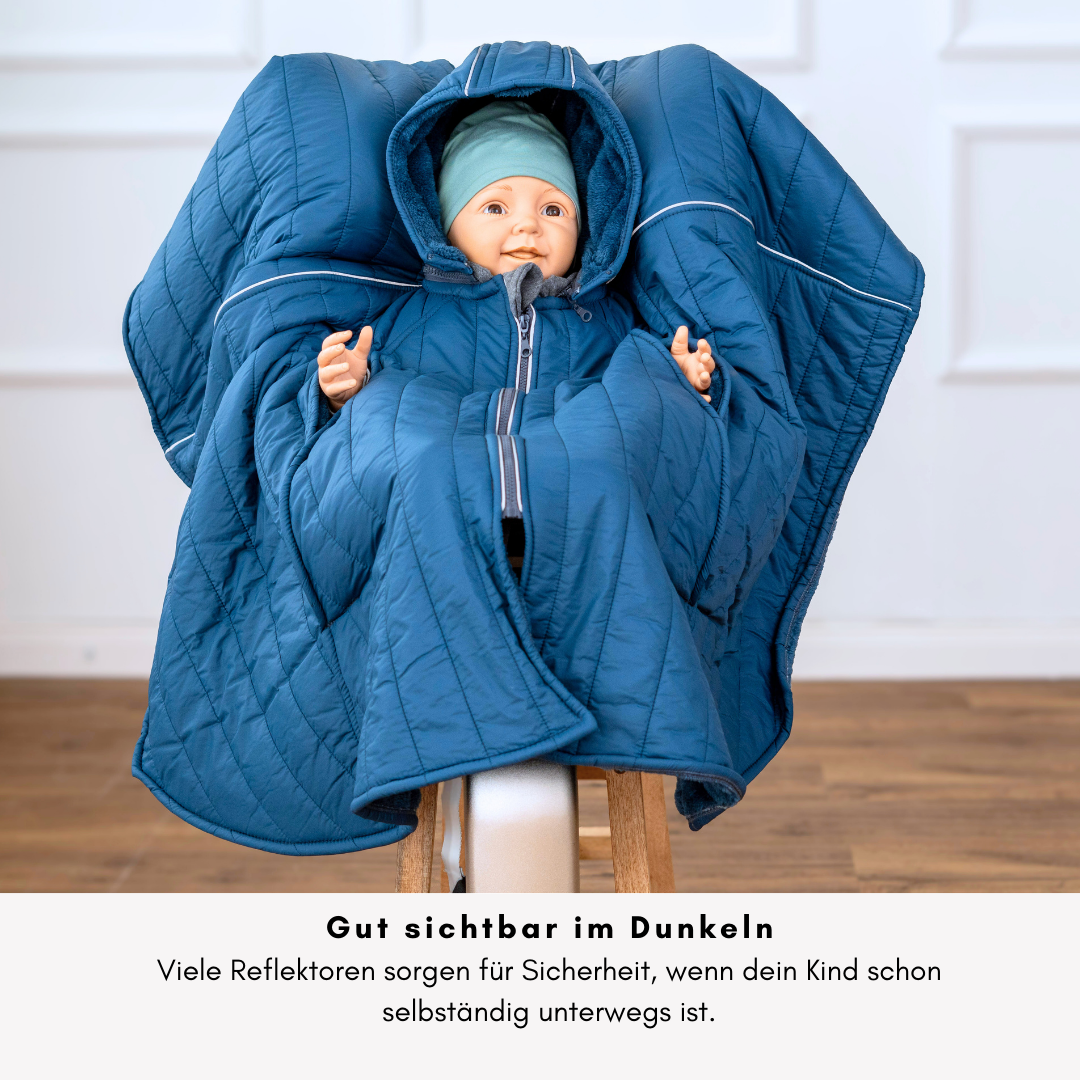 XL Kindersitzponcho Stepp Petrol