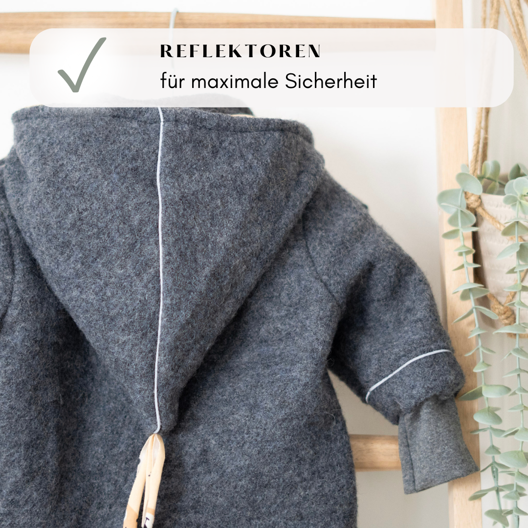 Wollwalk Jacke "Leo-Lino" 74/80