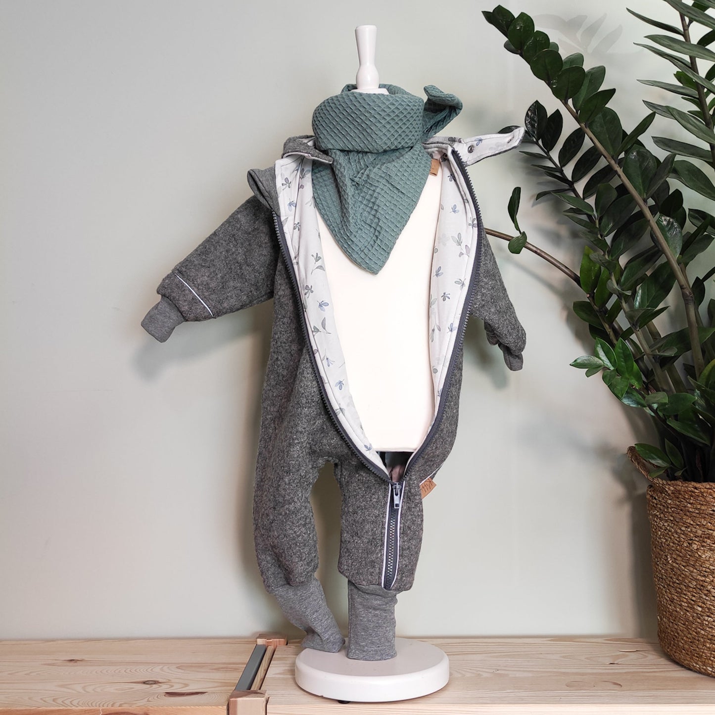 Wollwalk Overall Grau Größe 74/80