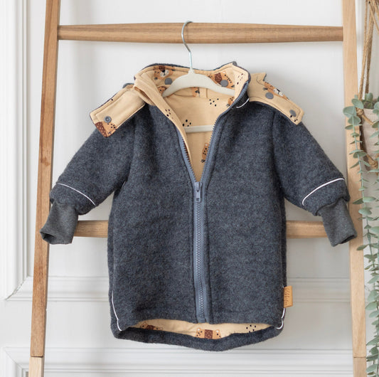 Wollwalk Jacke "Leo-Lino" 74/80