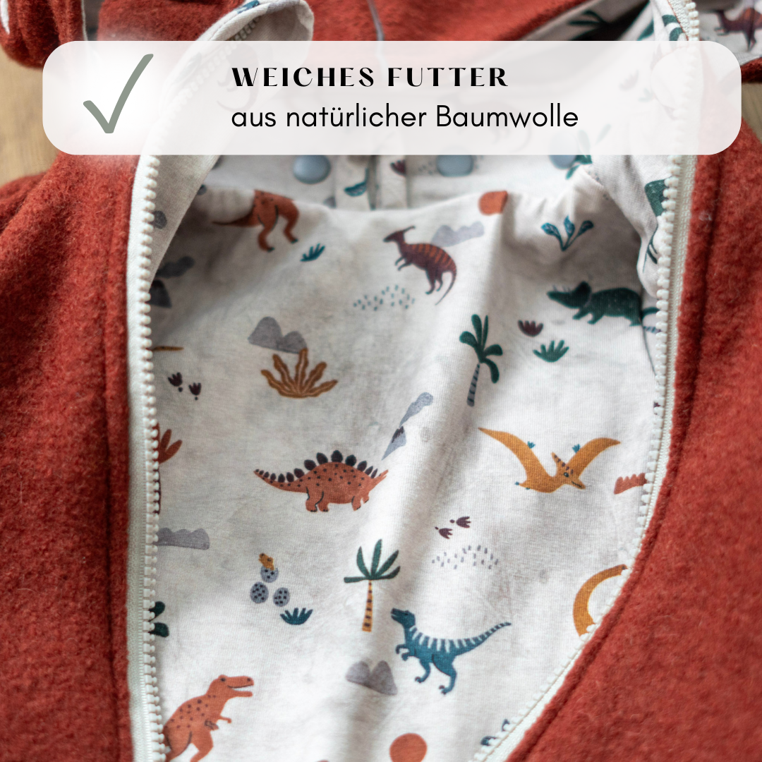 Wollwalk Overall mitwachselnd "Dino"