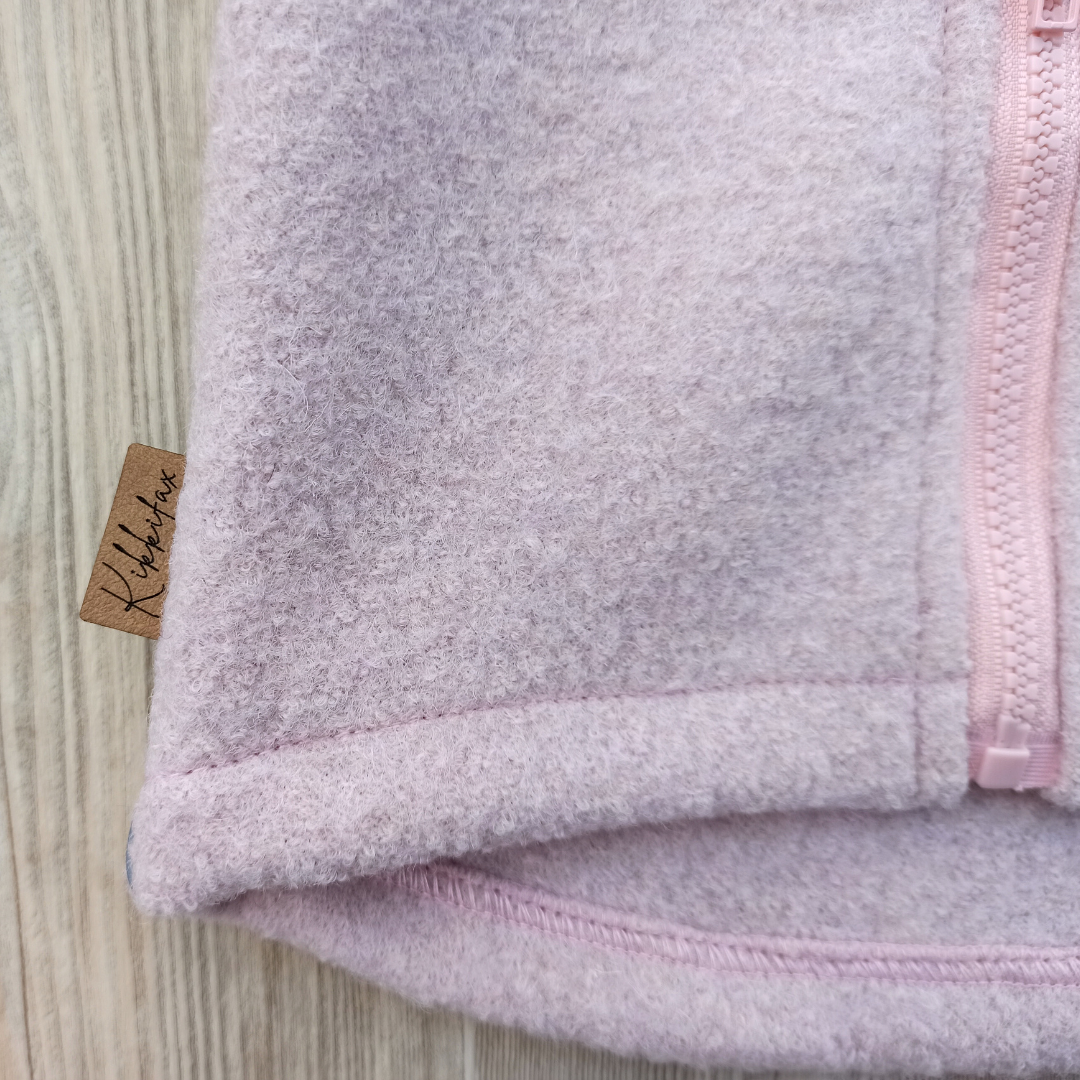 Wollwalkjacke von Kikkifax in zartem Rosa
