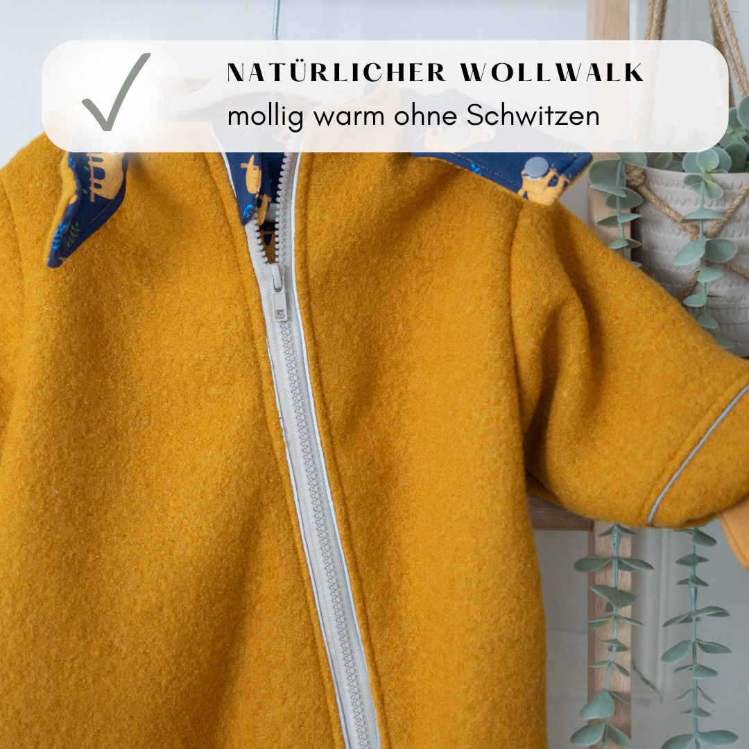 Wollwalk Overall mitwachselnd "Faultier"