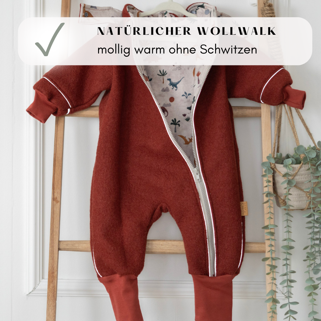 Wollwalk Overall mitwachselnd "Dino"