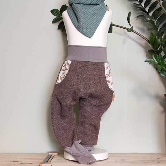 Wollwalk Hose "Alex" Haselnuss Größe 74/80