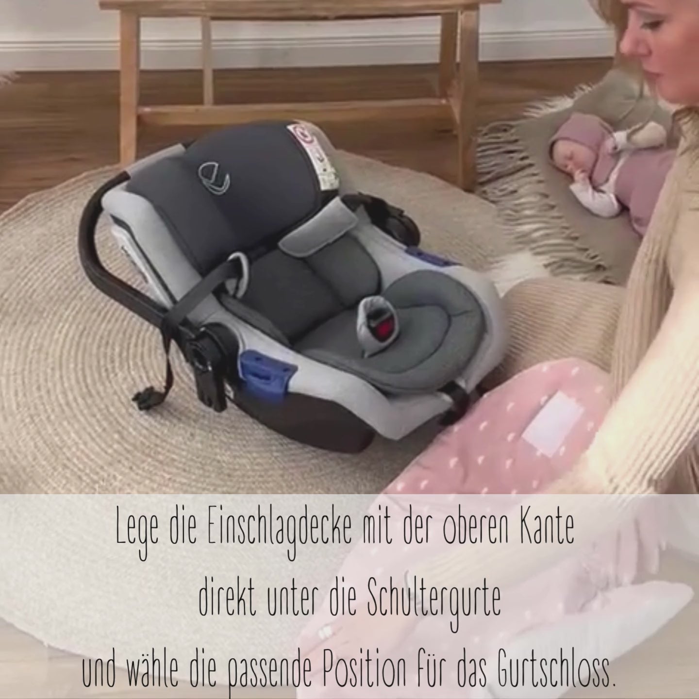 Einschlagdecke Babyschale – Schritt-für-Schritt-Video zum sicheren Einlegen & Schließen