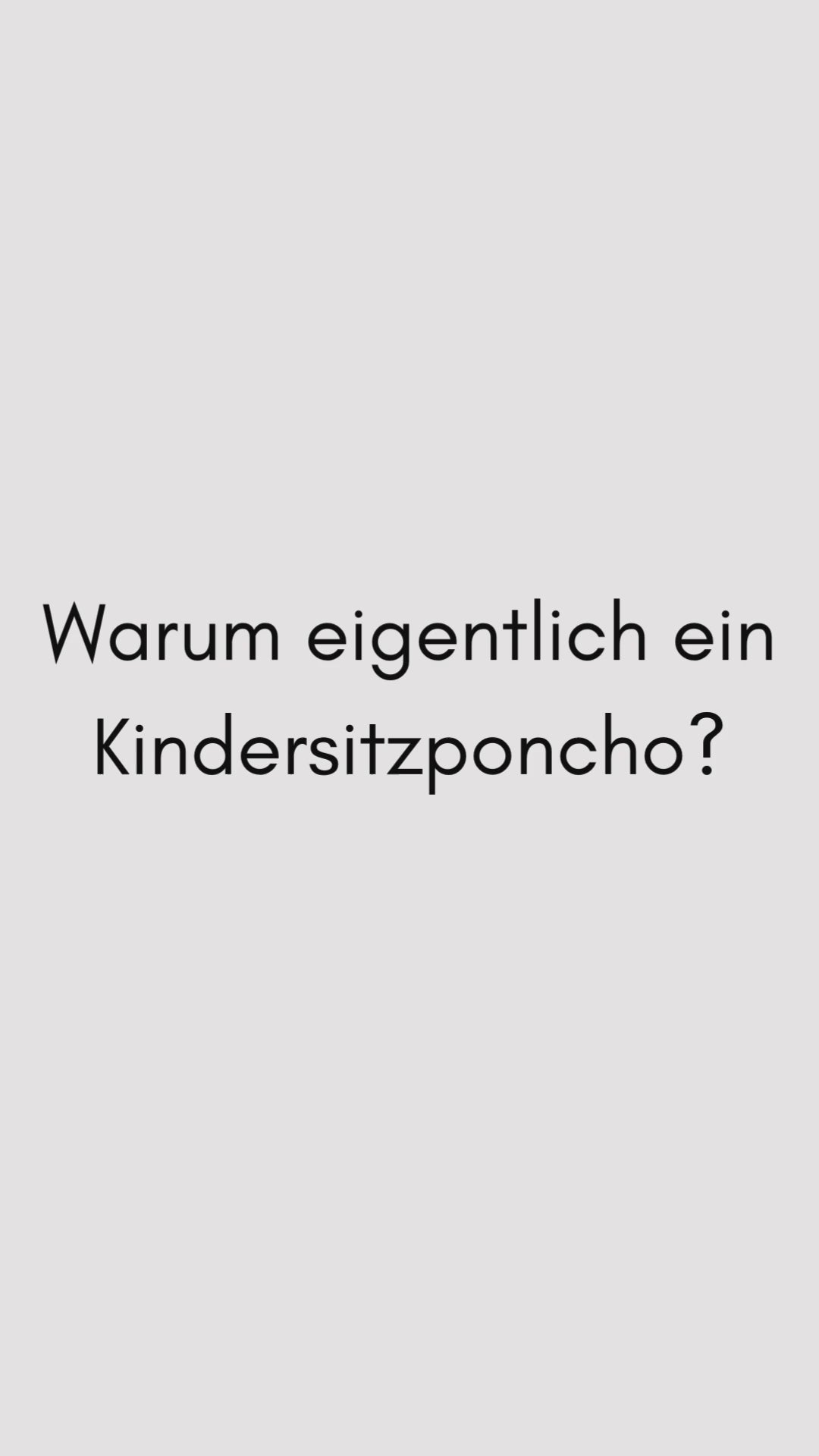 Video-Erklärung: Warum ein Kindersitzponcho sicherer als dicke Jacke ist