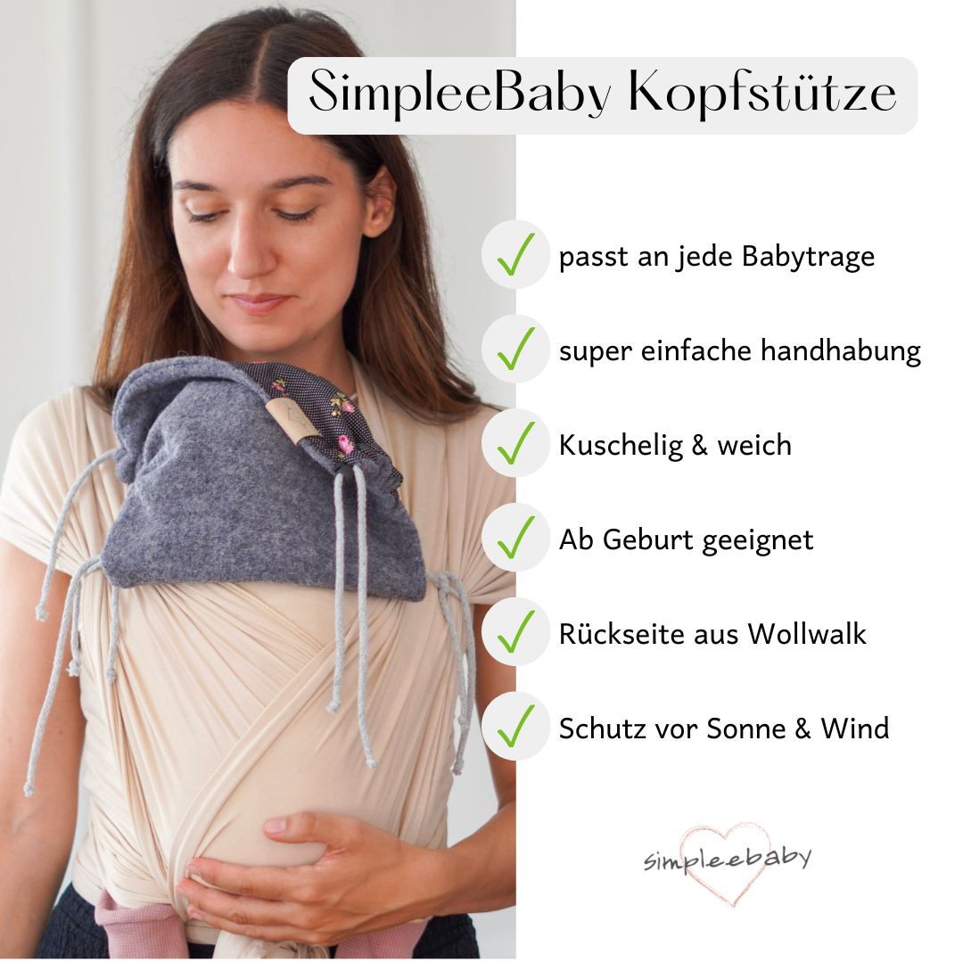 Kopfstütz -Tessa- aus Baumwolle & Wollwalk