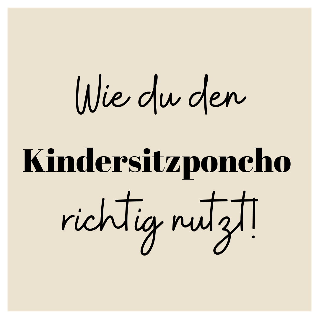 Video: Wie du den Kindersitzponcho richtig nutzt