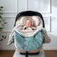Einschlagdecke für Babyschale – warm, sicher & bequem, ideal ab Geburt in Mint