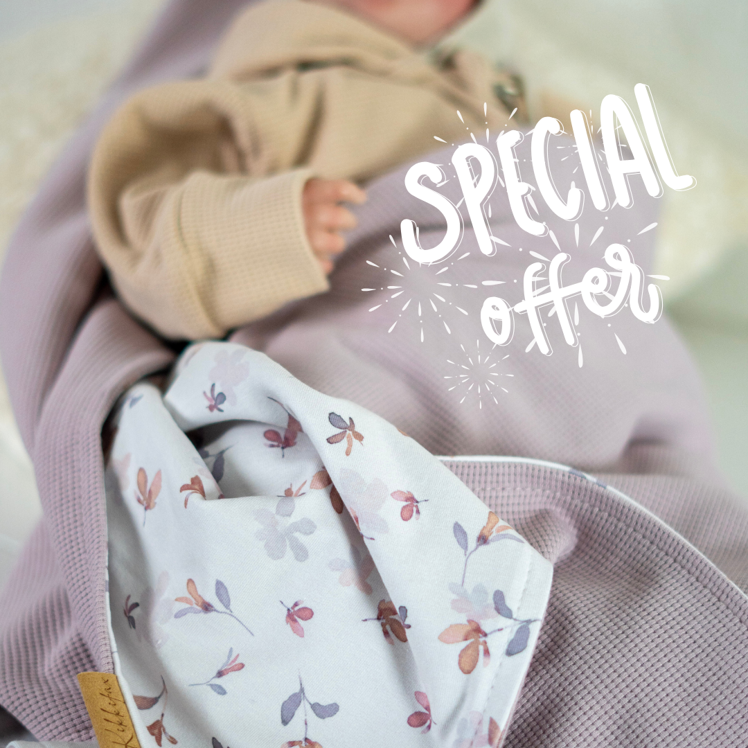 Babydecke Waffeljersey & Jersey - rosa 100×70 cm – Sommerdecke für Kinderwagen, Babyschale & Zuhause