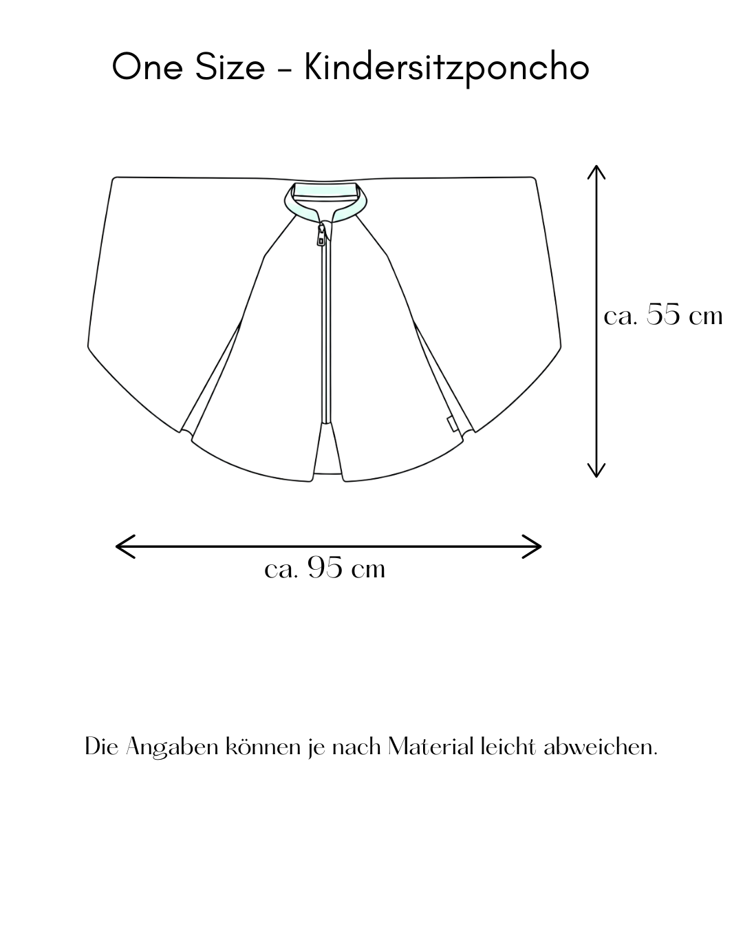 Kindersitzponcho One Size Teddy Beige – innen flauschig und außen flauschig 💛