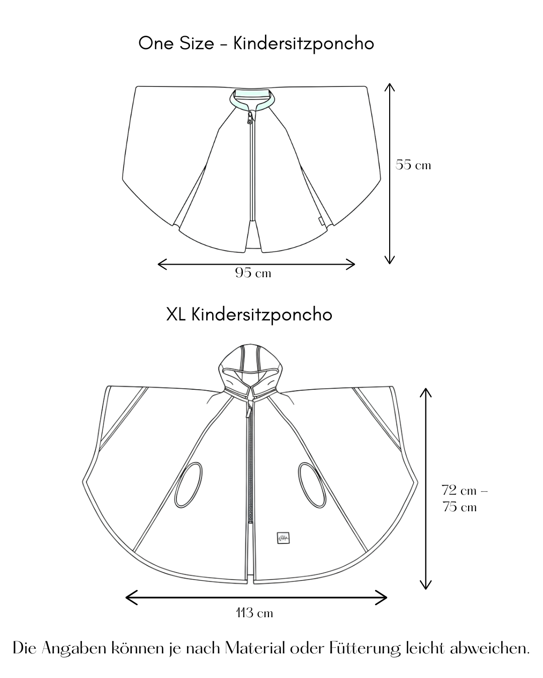 Kindersitzponcho One Size Teddy Beige – innen flauschig und außen flauschig 💛