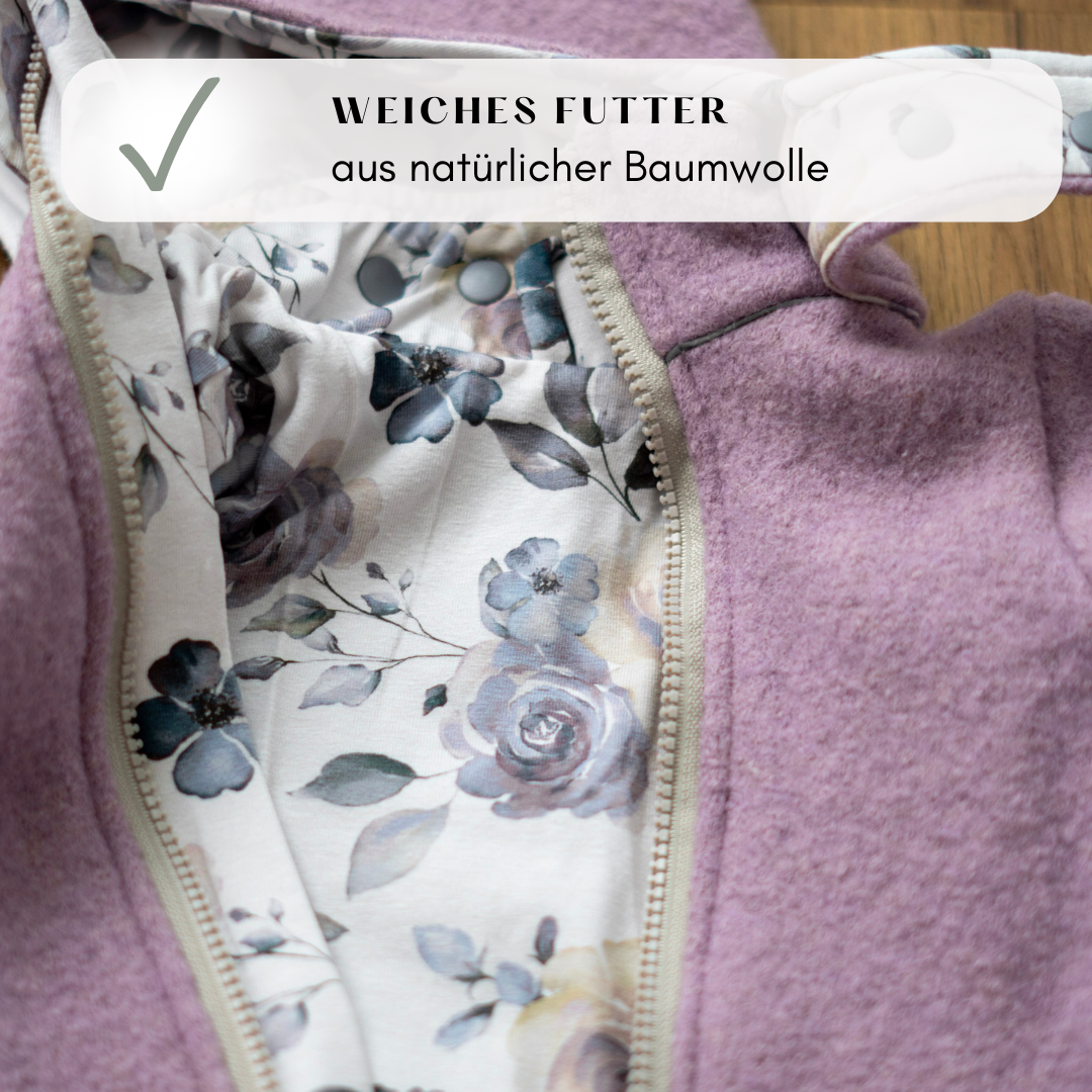 Kikkifax Walkjacke Mädchen mit Rosenfutter