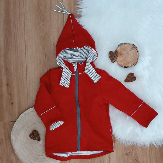 Wollboucle Jacke "Alex" Granatrot