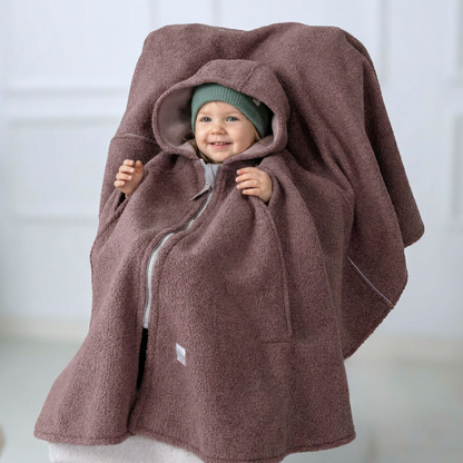 XL Kindersitzponcho aus Teddy – weich, robust & in vielen Farben