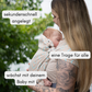 Babytrage mit Schnallen – schnell angelegt, sicher und bequem für Mama, Papa und Baby ab Geburt