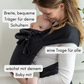 Babytrage zum Binden – Halfbuckle Trage mit Hüftschnalle & auffächerbaren Schulterträgern für individuellen Komfort
