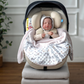 Einschlagdecke für Babyschale – warm, sicher & bequem, ideal ab Geburt - rosa