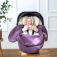 Leichte Einschlagdecke für Babyschale – ideal für Frühling & Sommer - lila