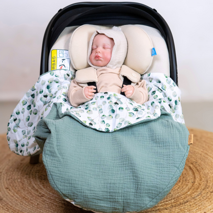 Einschlagdecke Sommer – atmungsaktiv & luftig für warme Tage aus Musselin - mint