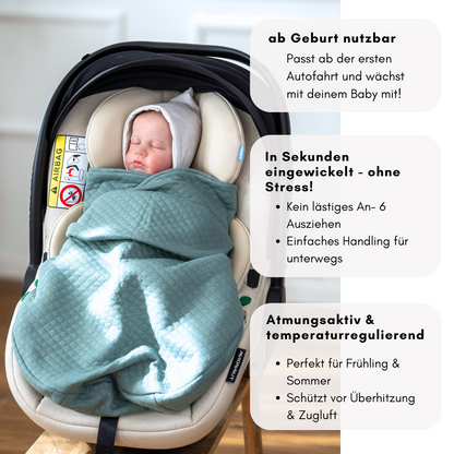 Einschlagdecke  Frühling & Sommer -Saphir (Baumwolle)