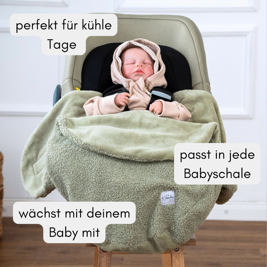 Einschlagdecke Teddy  - kuschlig weich in farbenfrohen Varianten