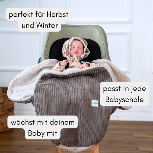 Einschlagdecke aus Kord  - Herbst & Winter