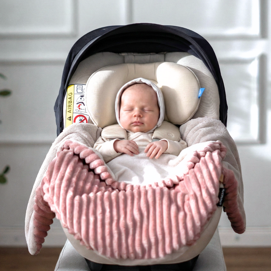 Einschlagdecke für das ganze Jahr - lovely rosé (Fleece & Bambusfleece)