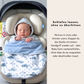 Einschlagdecke für das ganze Jahr - Wölkchen blau ( mit Bambusfleece)