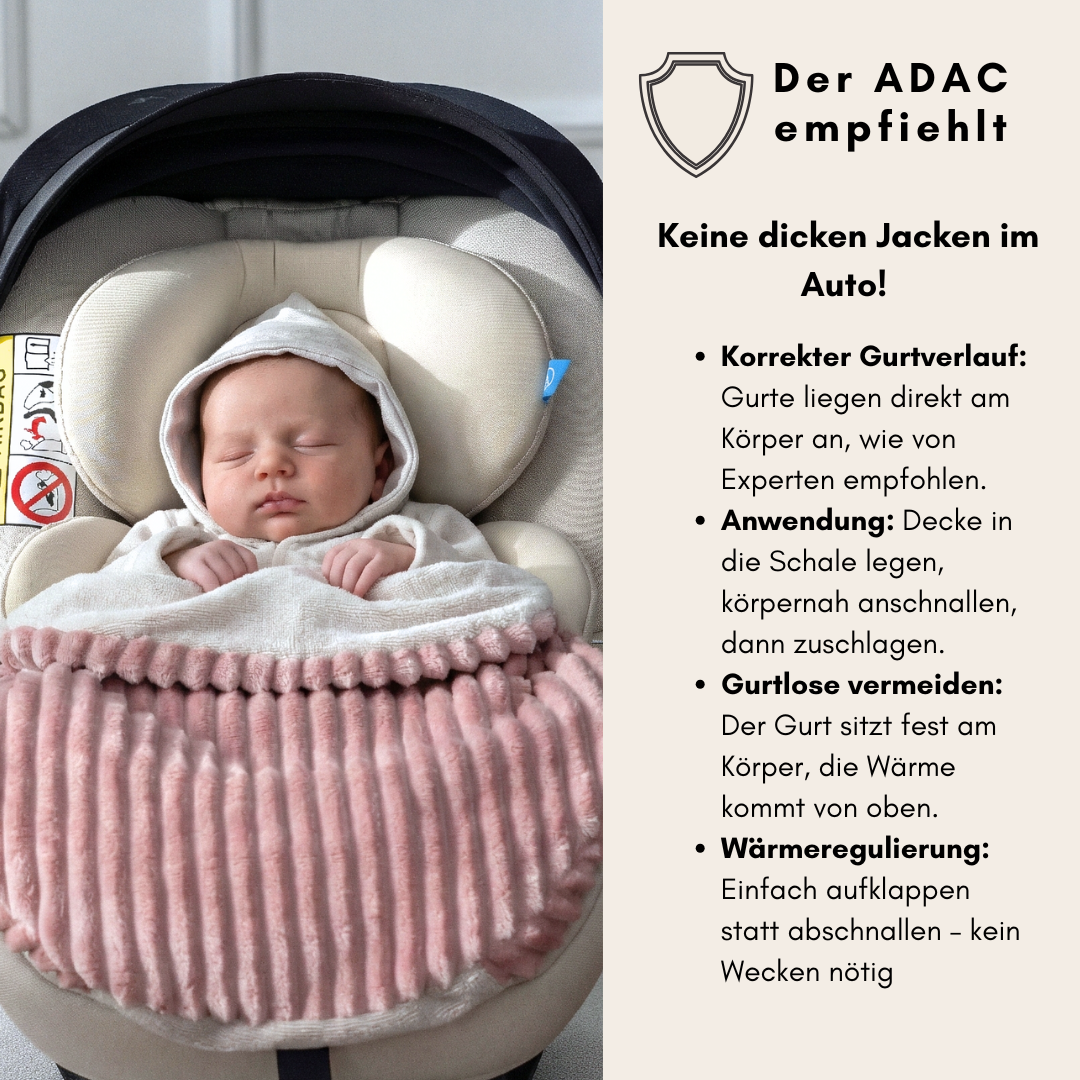 Einschlagdecke für das ganze Jahr - lovely rosé (Fleece & Bambusfleece)