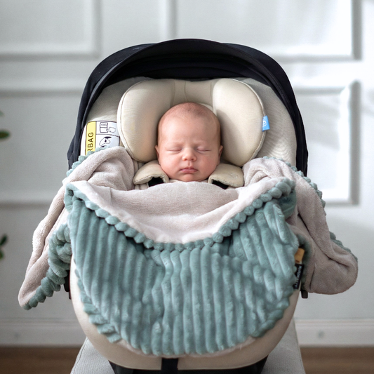 Einschlagdecke für das ganze Jahr - lovely mint (Fleece & Bambusfleece)