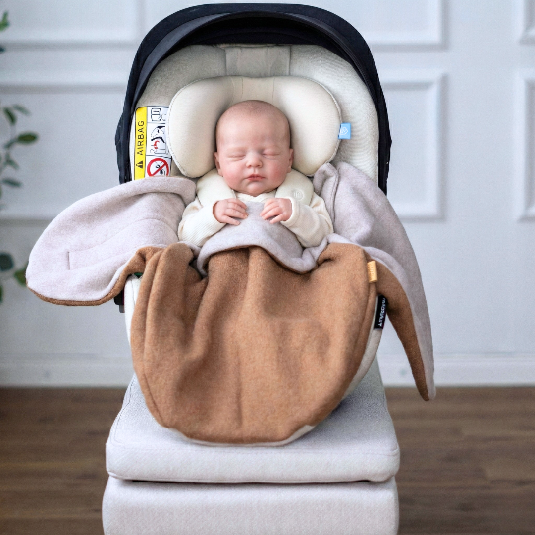 personalisierte Einschlagdecke aus Wollwalk